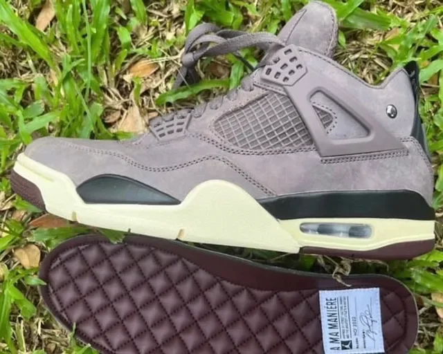 Air Jordan 4 Tênis de Basquete de Camurça Marrom Mate 6