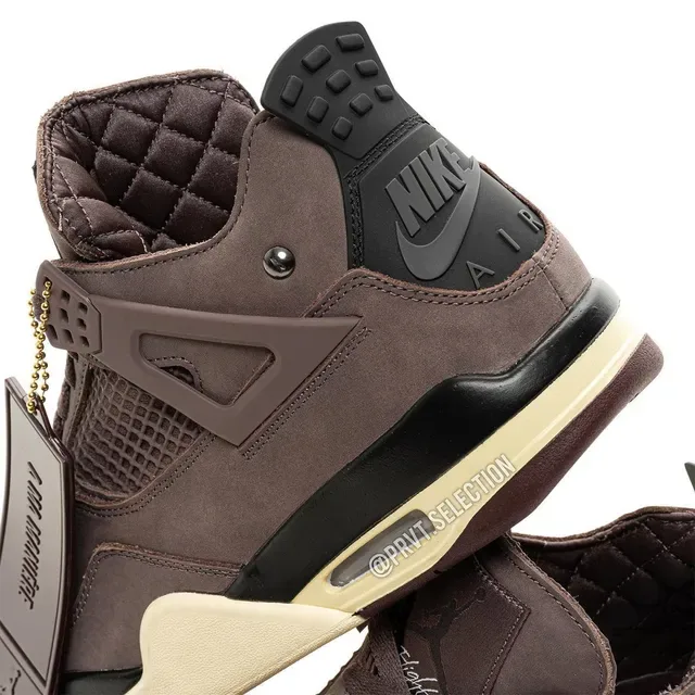 Air Jordan 4 Tênis de Basquete de Camurça Marrom Mate 16