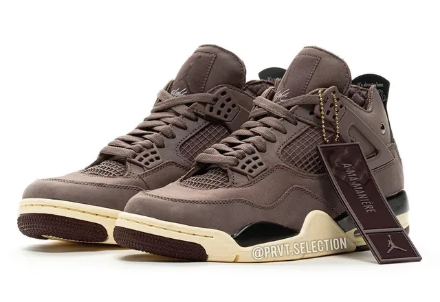 Air Jordan 4 Tênis de Basquete de Camurça Marrom Mate 20