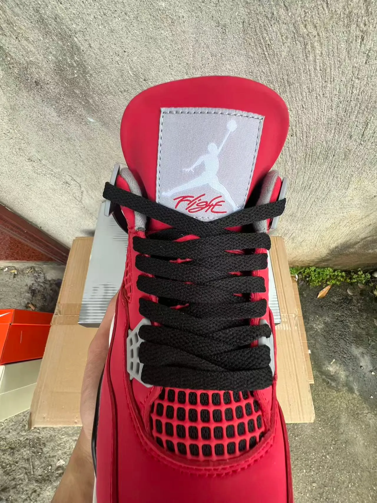 Air Jordan 4 Red Black White Basketball Shoes 4