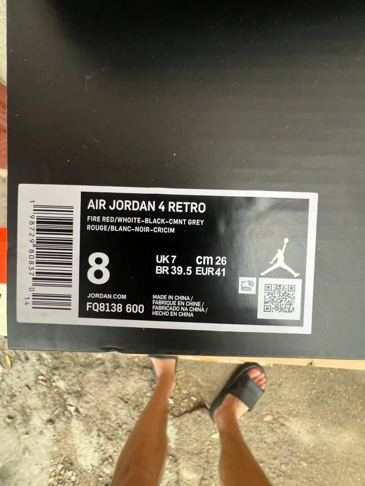 Air Jordan 4 Red Black White Basketball Shoes 10