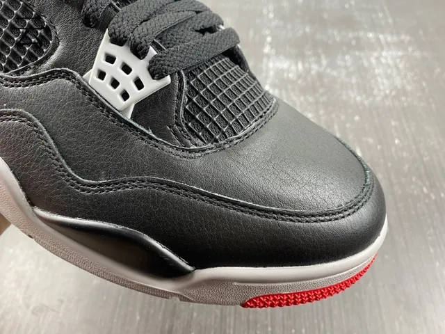 Tênis de basquete Air Jordan 4 Retro preto cimento vermelho 5