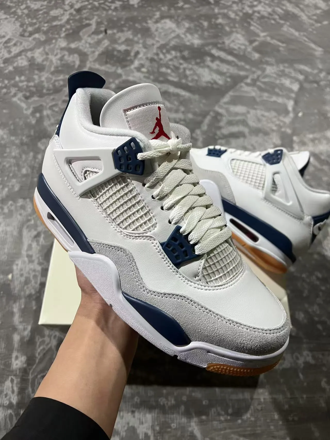 Air Jordan 4 White Navy Gum বাস্কেটবল জুতা 2