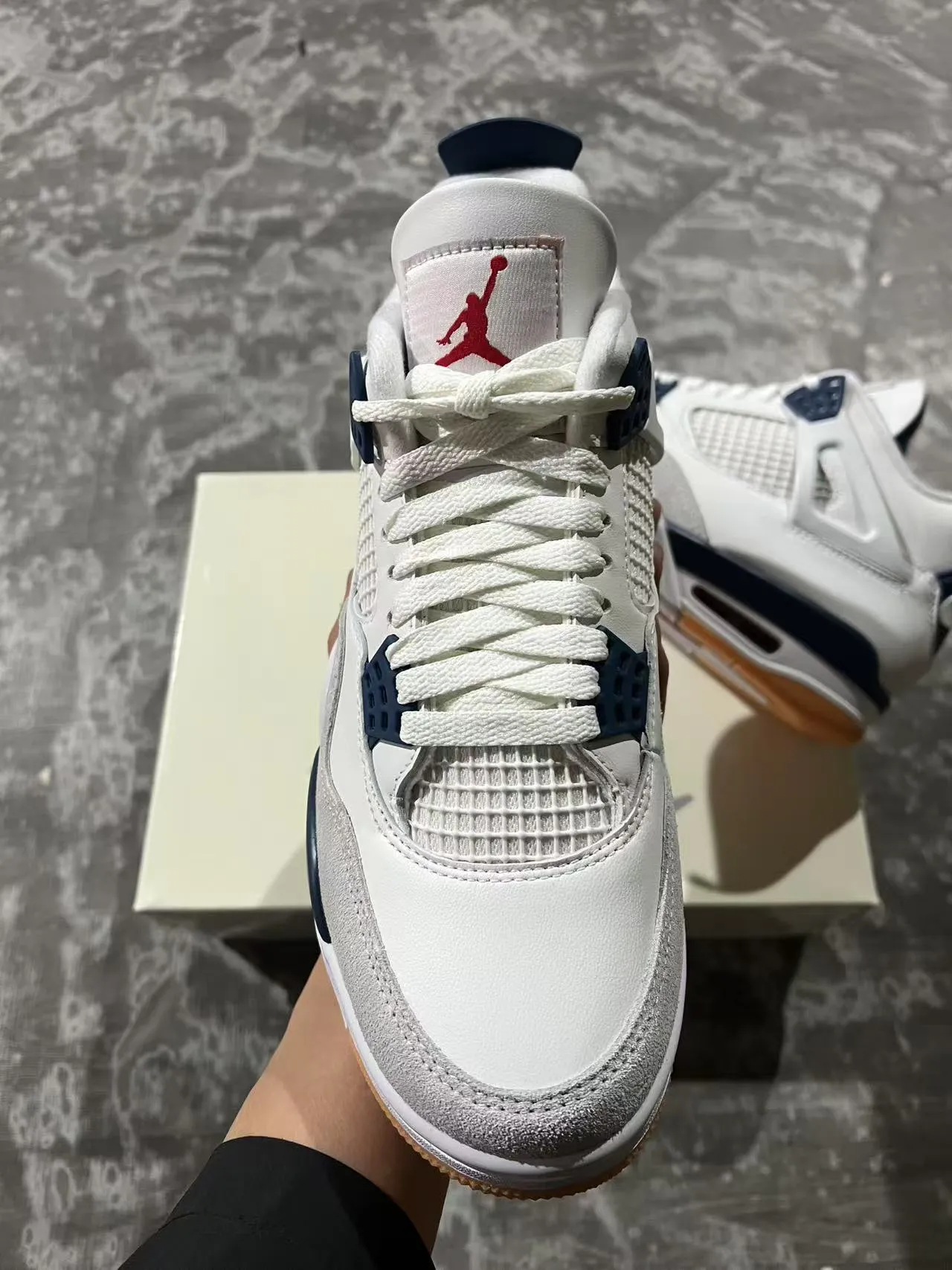 Air Jordan 4 White Navy Gum বাস্কেটবল জুতা 3