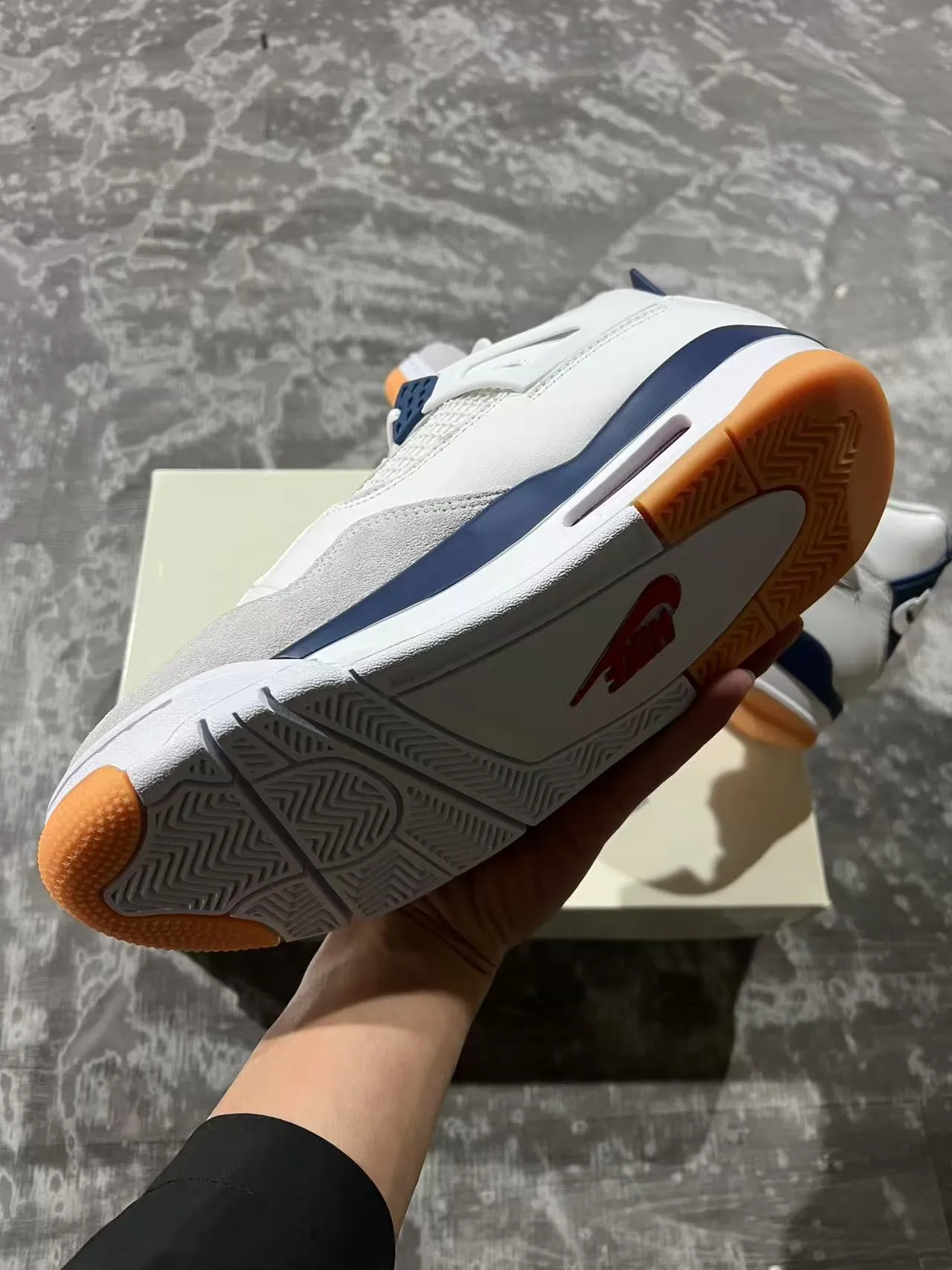 Air Jordan 4 White Navy Gum বাস্কেটবল জুতা 6