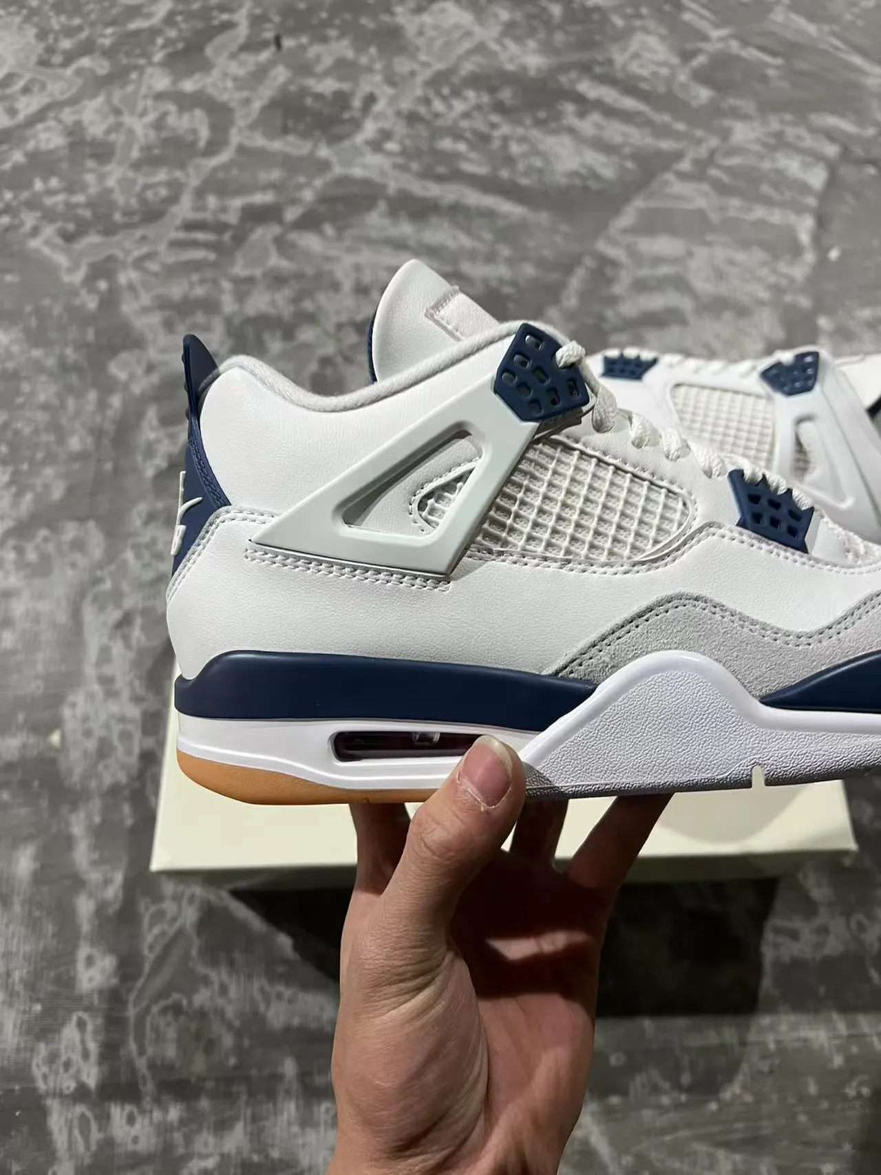 Air Jordan 4 White Navy Gum বাস্কেটবল জুতা 7