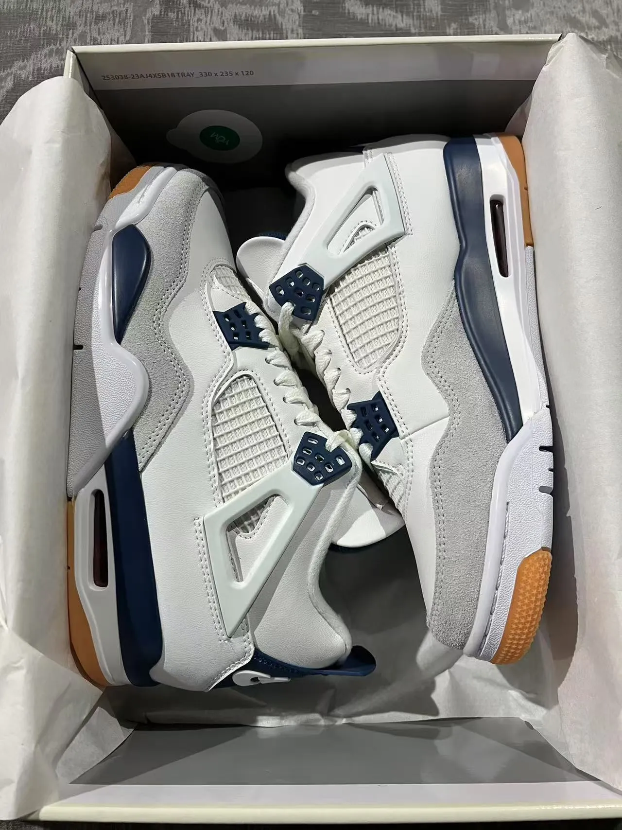 Air Jordan 4 White Navy Gum বাস্কেটবল জুতা 9