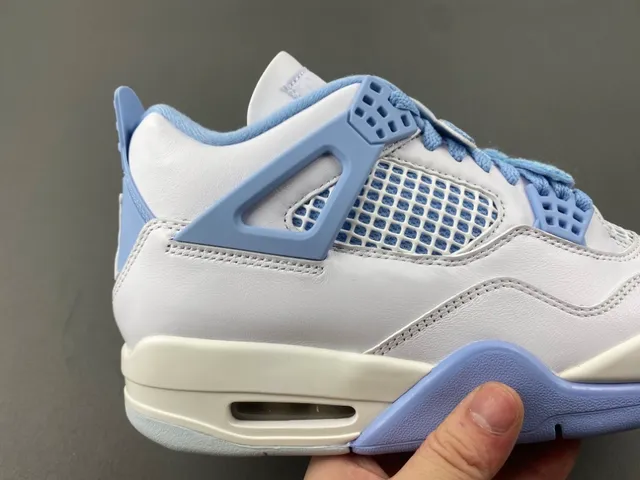 Air Jordan 4 White Powder Blue Basketball Shoes 3