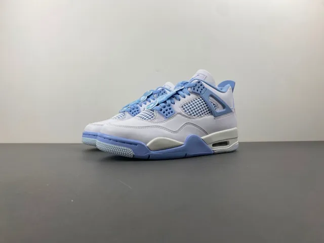 Air Jordan 4 White Powder Blue Basketball Shoes 10