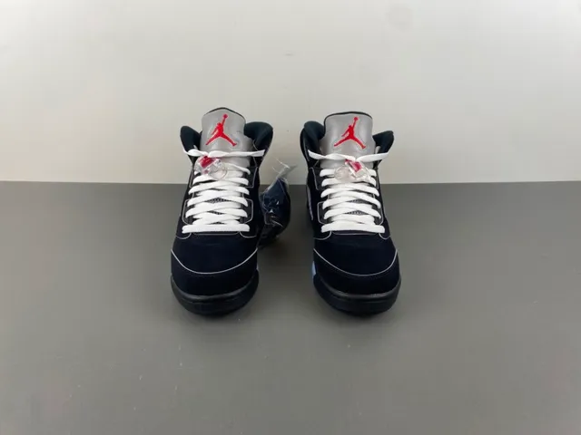 Air Jordan 5 Black Light Blue Cement أحذية كرة السلة 11
