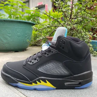 Zapatillas de baloncesto Air Jordan 5 negro amarillo azul