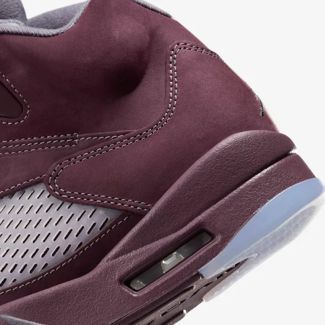 Air Jordan 5 أحذية كرة السلة بورجوندي سويد High-Top 14