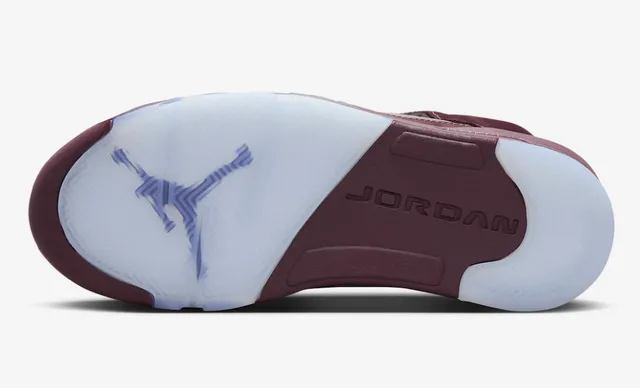 Air Jordan 5 أحذية كرة السلة بورجوندي سويد High-Top 15