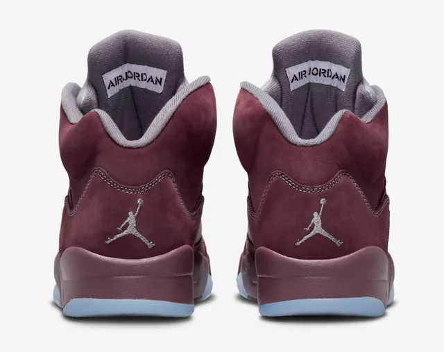 Air Jordan 5 أحذية كرة السلة بورجوندي سويد High-Top 16