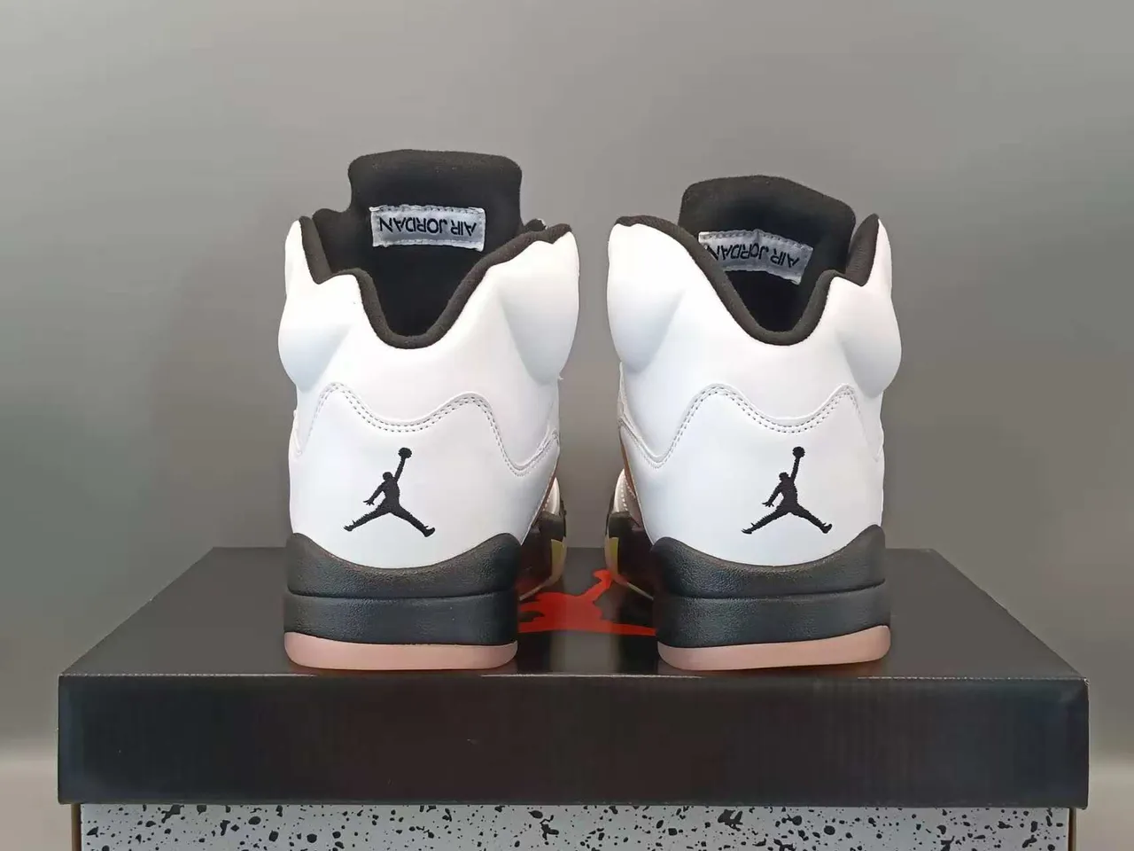 Zapatillas de baloncesto Air Jordan 5 blanco negro verde lima 5