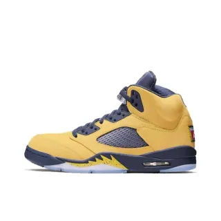 Air Jordan 5 zapatillas de baloncesto amarillas y azul marino