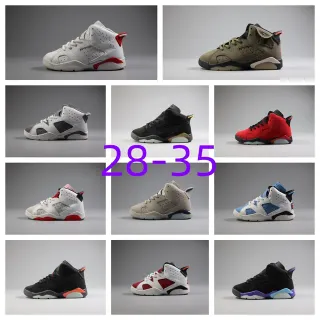 Air Jordan 6 Tênis de basquete branco e vermelho