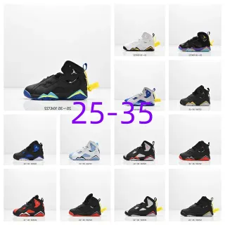 Tênis de basquete Air Jordan 7 preto azul limão neon