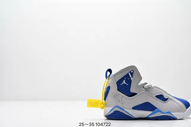 Air Jordan 7 Black Blue Neon Lime Basketball Shoes 16