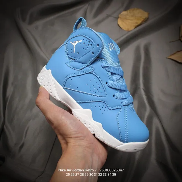 Air Jordan 7 सफेद लाल नीला बच्चों के बास्केटबॉल जूते 4