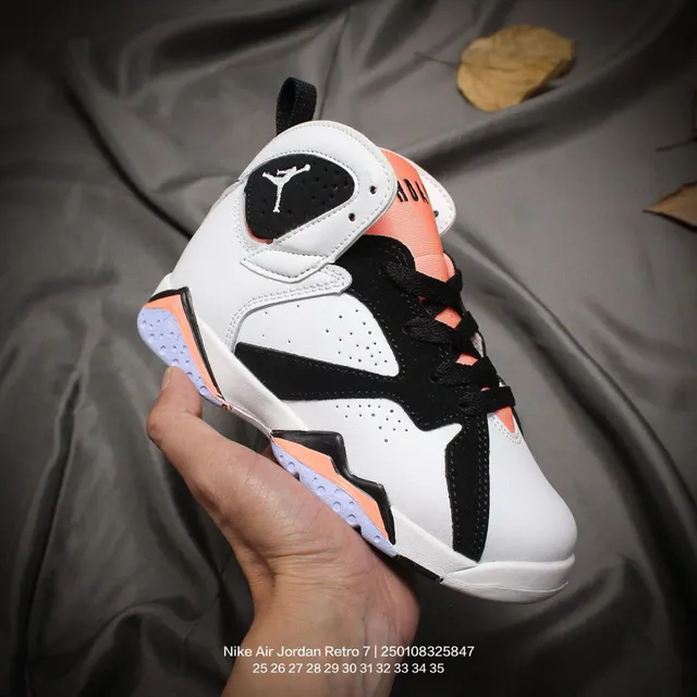 Air Jordan 7 सफेद लाल नीला बच्चों के बास्केटबॉल जूते 5
