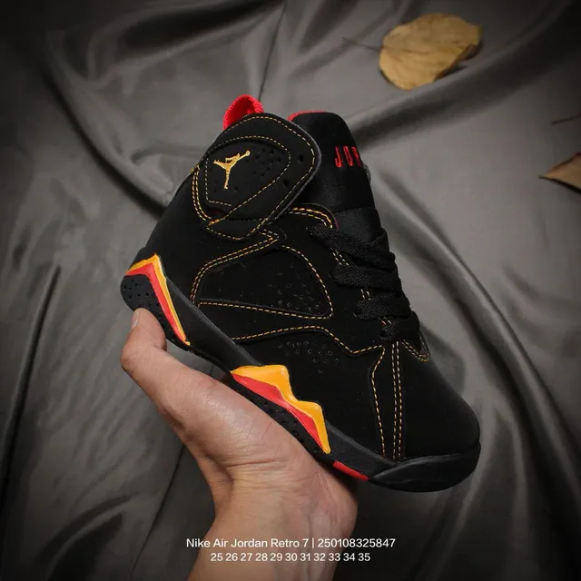 Air Jordan 7 सफेद लाल नीला बच्चों के बास्केटबॉल जूते 6