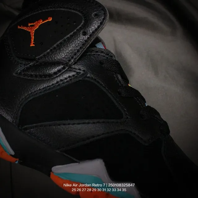 Air Jordan 7 सफेद लाल नीला बच्चों के बास्केटबॉल जूते 14