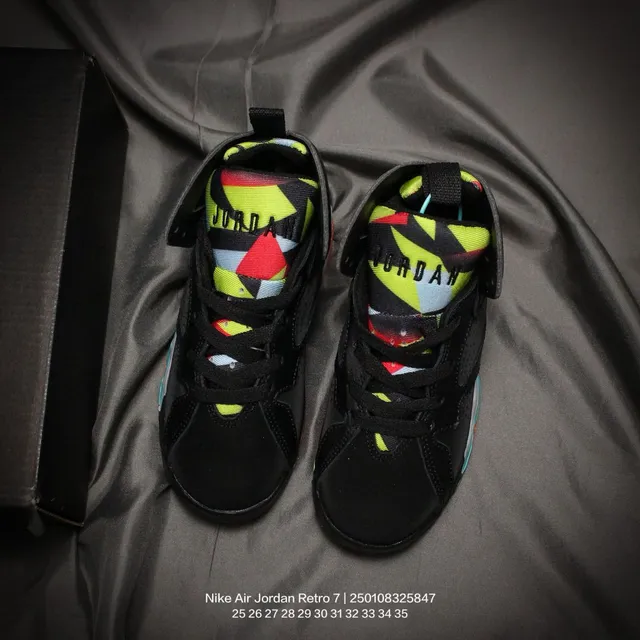 Air Jordan 7 सफेद लाल नीला बच्चों के बास्केटबॉल जूते 16