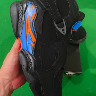 Tênis de basquete Air Jordan 8 preto azul laranja chama