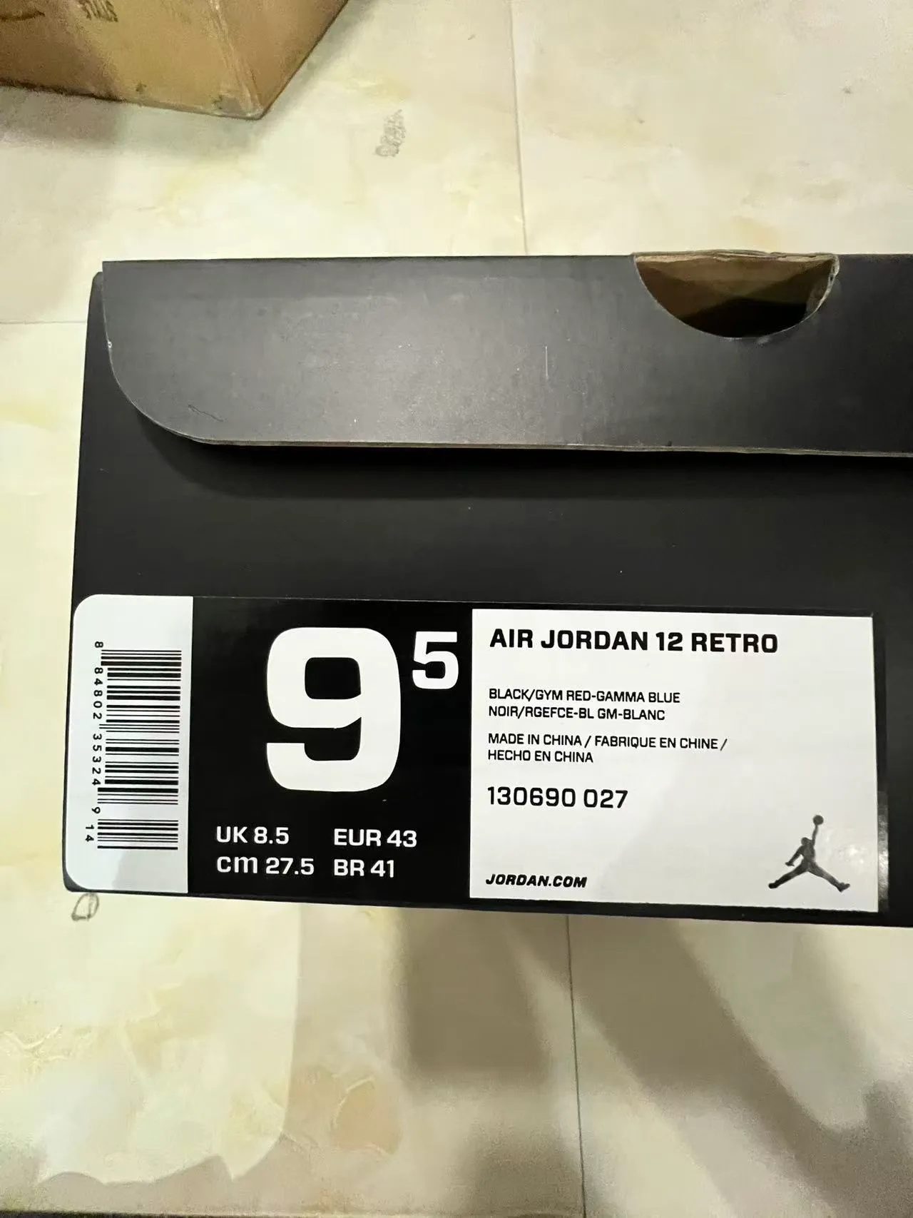 Air Jordan Black Blue High-Top Quilted Ankle Collar Basketball Shoes 10
