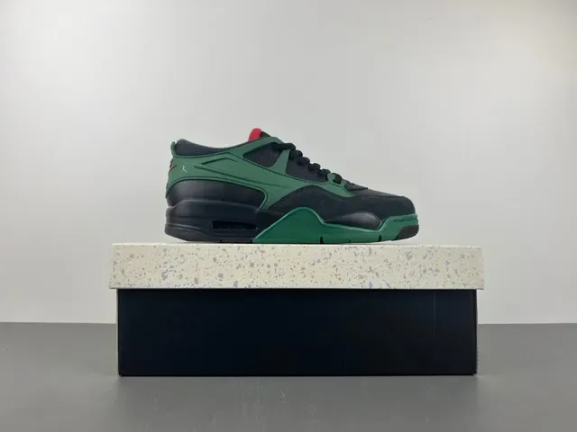 Air Jordan Chaussures Noir Vert Tige Stratifiée Unité Visible Lifestyle 15