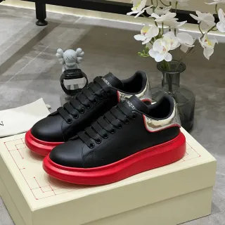 Alexander McQueen Oversized Sneaker Black Silver Red Lifestyle Sneakers