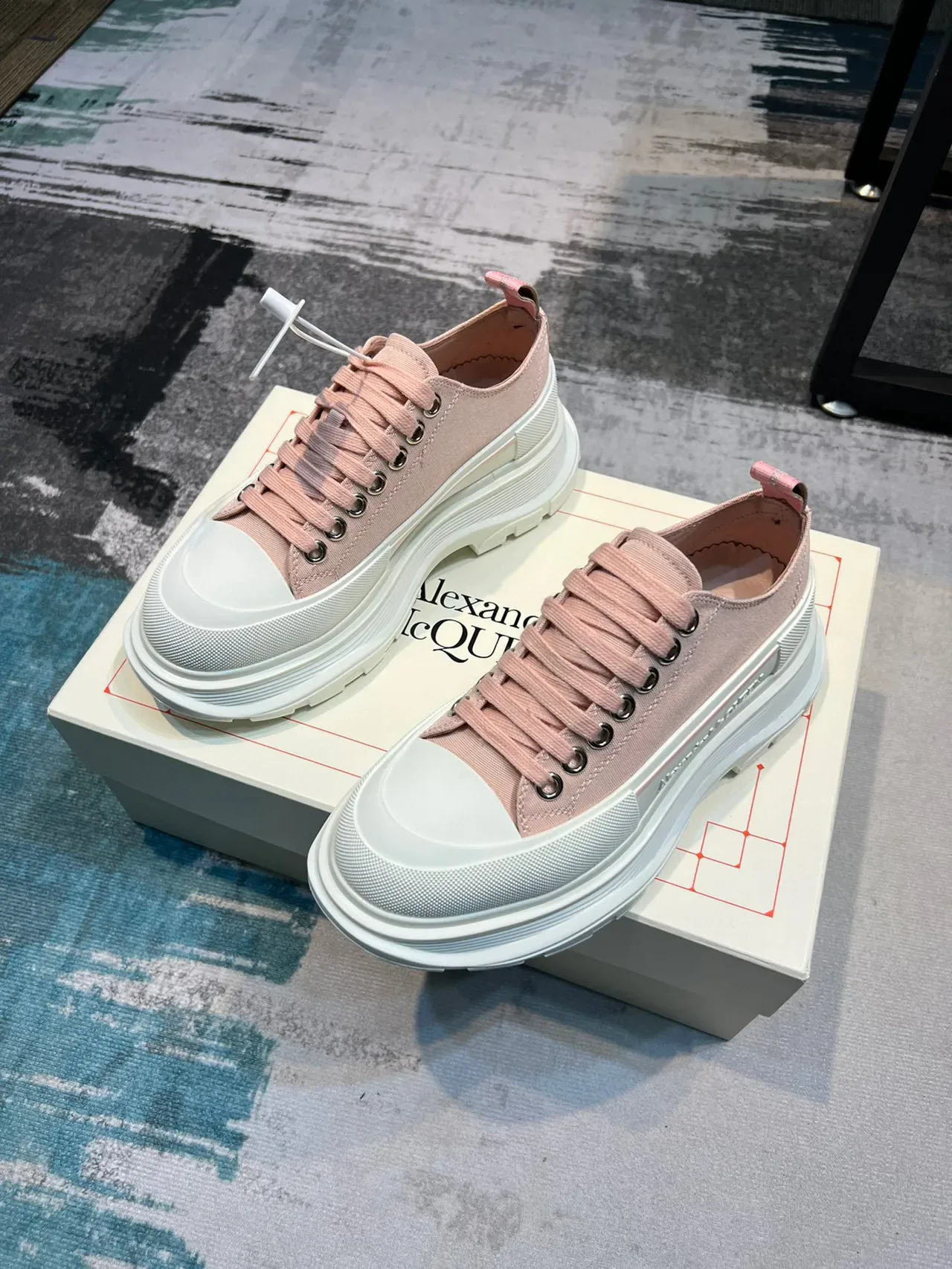 Alexander McQueen Oversized Sneaker Dusty Pink White 生活球鞋 5