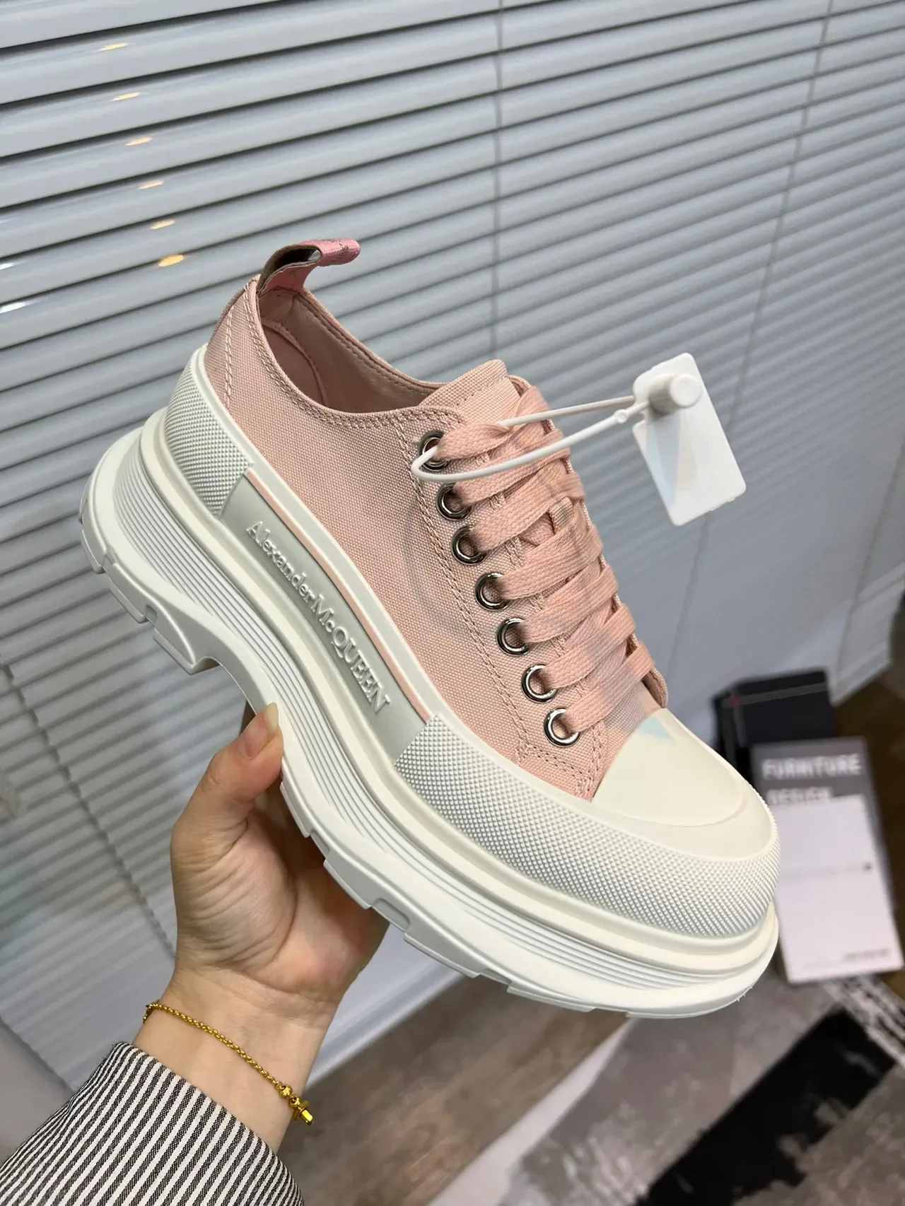 Alexander McQueen Oversized Sneaker Dusty Pink White 生活球鞋 6