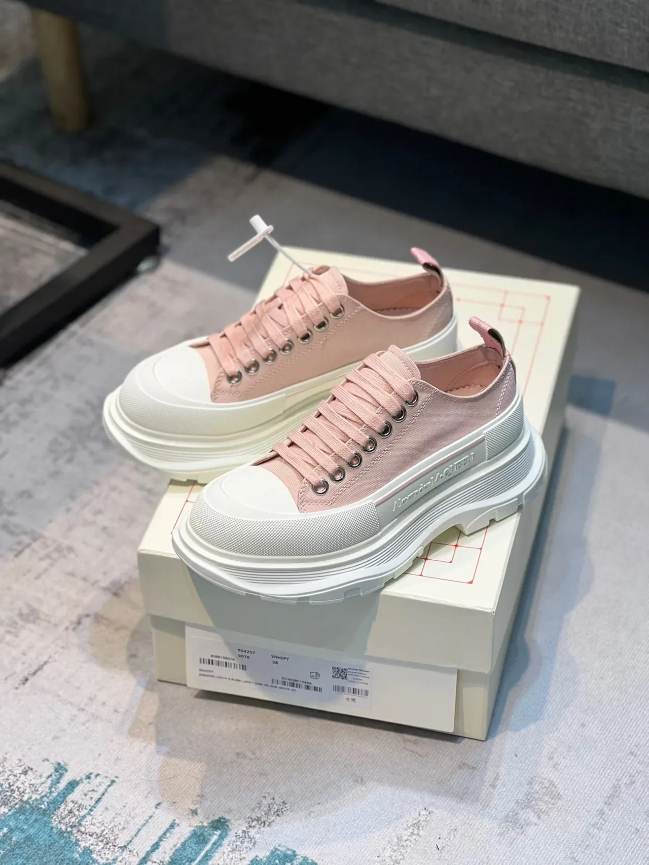 Alexander McQueen Oversized Sneaker Dusty Pink White 生活球鞋 7