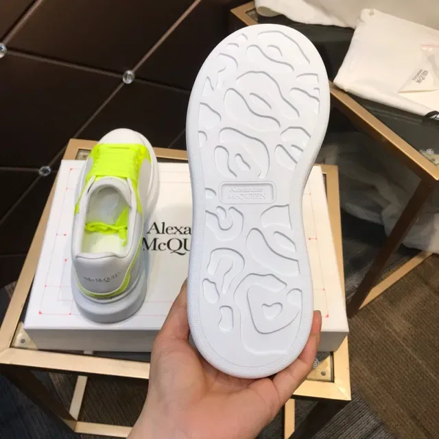 Alexander McQueen Oversized Sneaker White and Neon Yellow Lifestyle Sneakers 4
