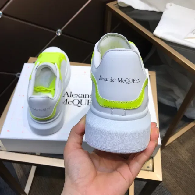 Alexander McQueen Oversized Sneaker White and Neon Yellow Lifestyle Sneakers 6