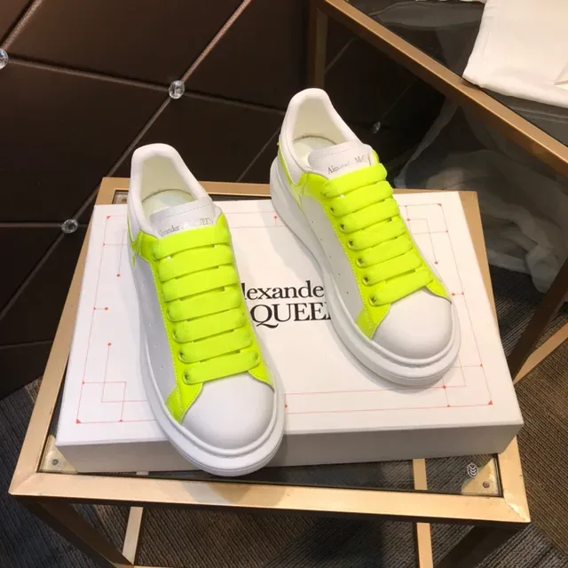 Alexander McQueen Oversized Sneaker White and Neon Yellow Lifestyle Sneakers 7