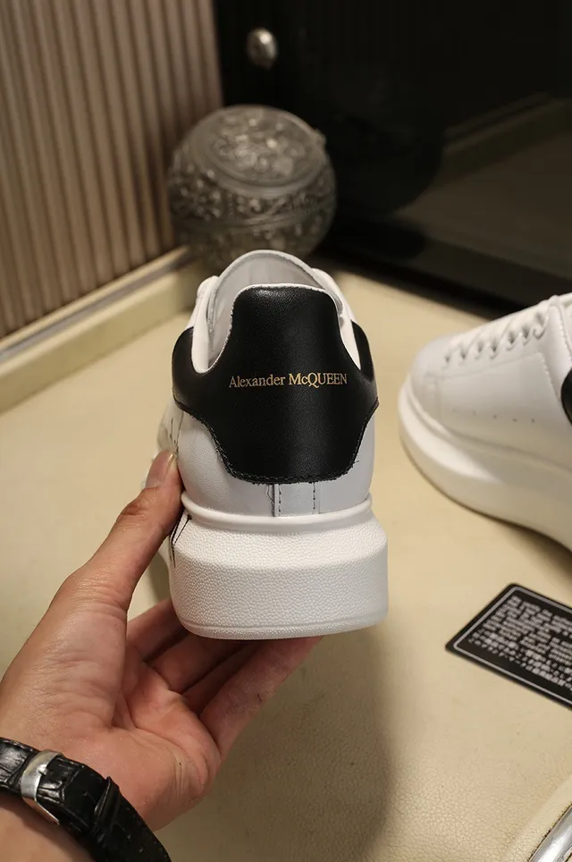 Alexander McQueen Oversized Sneaker White Black Silhouette Bold Side Logo Print Lifestyle Sneakers 2