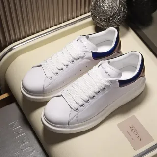 Alexander McQueen Oversized Sneaker White Blue Sole Smooth Leather Upper Lifestyle Sneakers