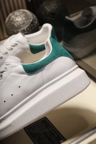Alexander McQueen Oversized Sneaker White Green Sole Perforated Toe Lifestyle Sneakers 4