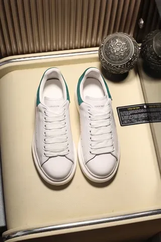 Alexander McQueen Oversized Sneaker White Green Sole Perforated Toe Lifestyle Sneakers 7
