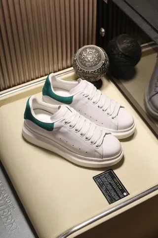 Alexander McQueen Oversized Sneaker White Green Sole Perforated Toe Lifestyle Sneakers 8