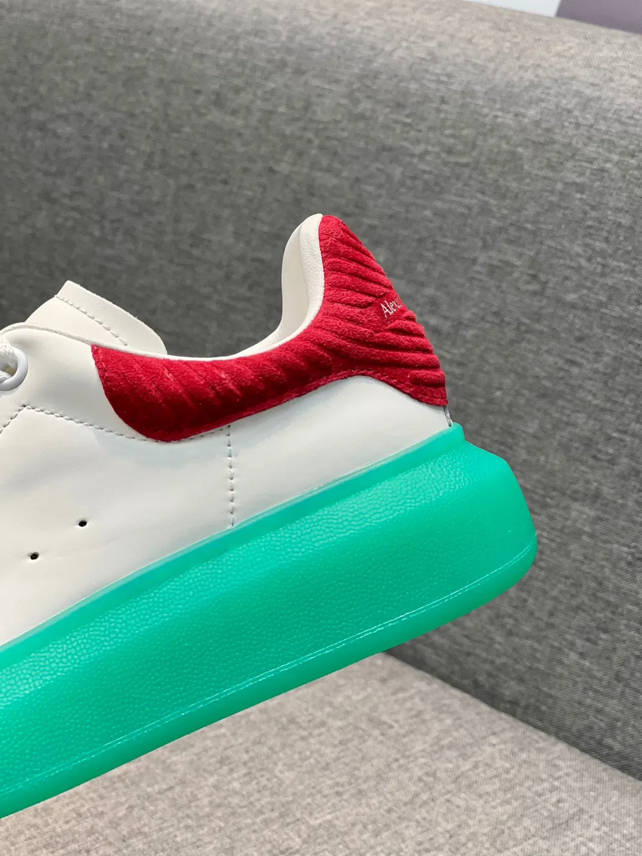 Alexander McQueen Oversized Sneaker White Red Green Lifestyle Sneakers 8