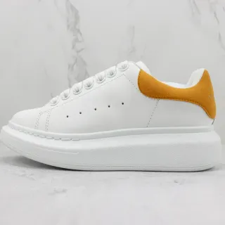 Alexander McQueen सफेद पीला बड़ी सोल चिकना चमड़ा ऊपरी भाग जीवनशैली स्नीकर