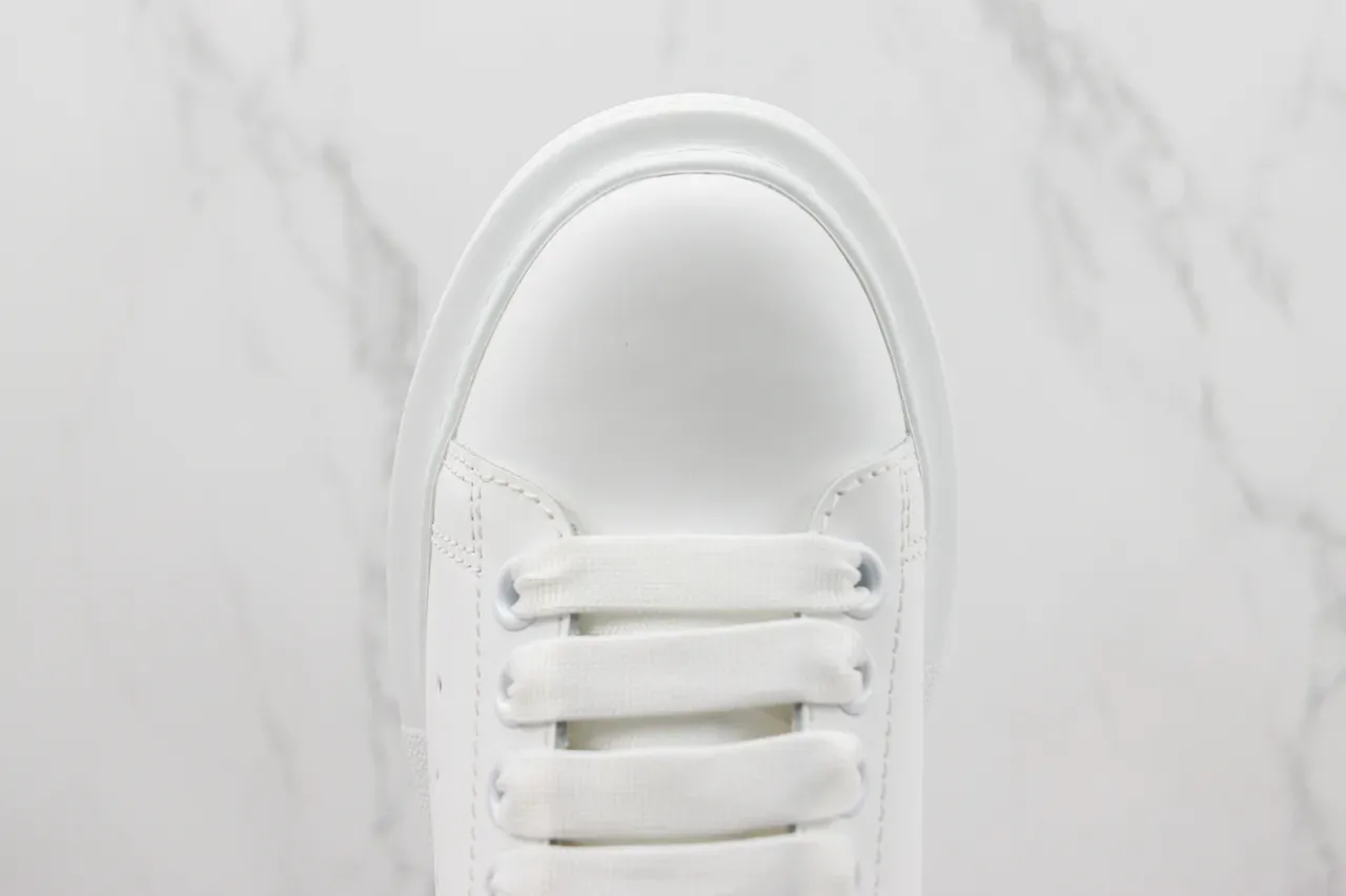Alexander McQueen 白色黄色 超大鞋底 光滑皮革鞋面 生活方式运动鞋 6