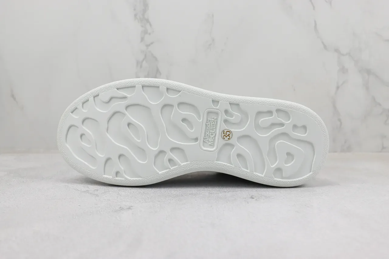 Alexander McQueen 白色黄色 超大鞋底 光滑皮革鞋面 生活方式运动鞋 8