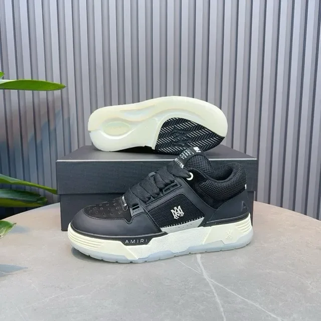 Amiri Chaussures Lifestyle Noir et Beige Low-Top avec Tige en Matériau Mixte 2