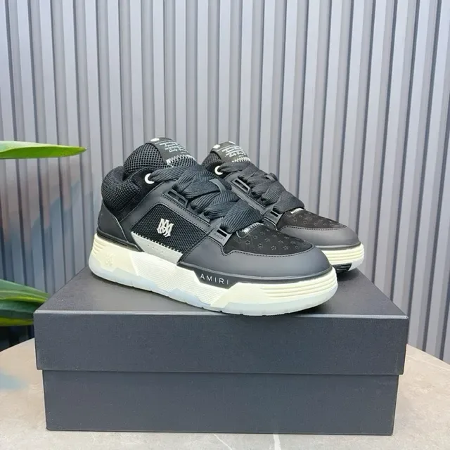 Amiri Chaussures Lifestyle Noir et Beige Low-Top avec Tige en Matériau Mixte 5