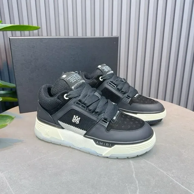 Amiri Chaussures Lifestyle Noir et Beige Low-Top avec Tige en Matériau Mixte 6